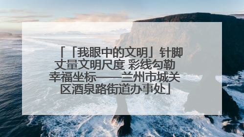 「我眼中的文明」针脚丈量文明尺度 彩线勾勒幸福坐标——兰州市城关区酒泉路街道办事处