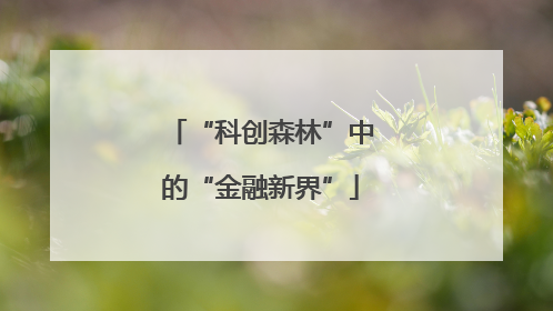 “科创森林”中的“金融新界”