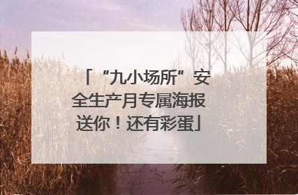 “九小场所”安全生产月专属海报送你！还有彩蛋