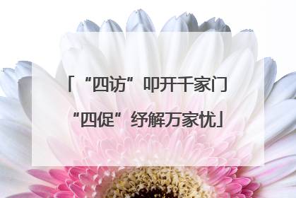 “四访”叩开千家门“四促”纾解万家忧