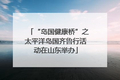 “岛国健康桥”之太平洋岛国齐鲁行活动在山东举办