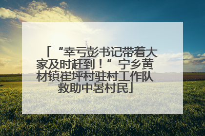 “幸亏彭书记带着大家及时赶到！”宁乡黄材镇崔坪村驻村工作队救助中暑村民