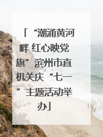 “潮涌黄河畔 红心映党旗”滨州市直机关庆“七一”主题活动举办