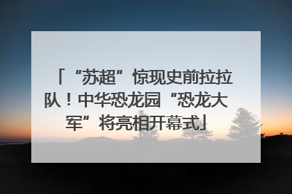 “苏超”惊现史前拉拉队！中华恐龙园“恐龙大军”将亮相开幕式