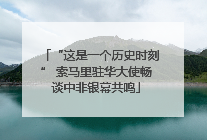 “这是一个历史时刻” 索马里驻华大使畅谈中非银幕共鸣