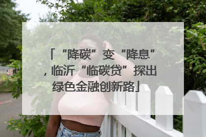 “降碳”变“降息”，临沂“临碳贷”探出绿色金融创新路