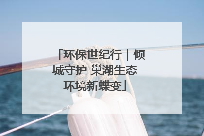 环保世纪行｜倾城守护 巢湖生态环境新蝶变