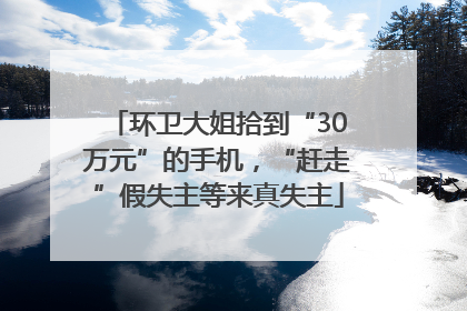 环卫大姐拾到“30万元”的手机，“赶走”假失主等来真失主
