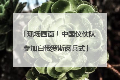 现场画面！中国仪仗队参加白俄罗斯阅兵式
