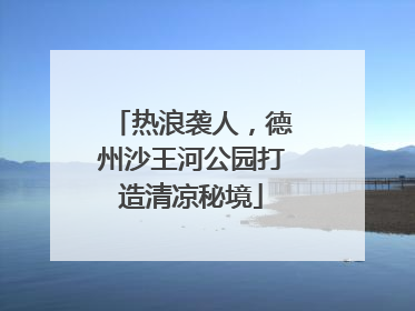 热浪袭人，德州沙王河公园打造清凉秘境