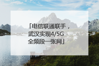 电信联通联手，武汉实现4/5G全频段一张网