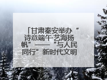 甘肃秦安举办“诗意端午·艺海扬帆”——“与人民同行”新时代文明实践文艺志愿服务活动