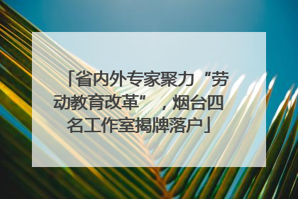 省内外专家聚力“劳动教育改革”，烟台四名工作室揭牌落户