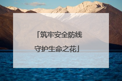 筑牢安全防线 守护生命之花