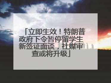立即生效！特朗普政府下令暂停留学生新签证面谈，社媒审查或将升级