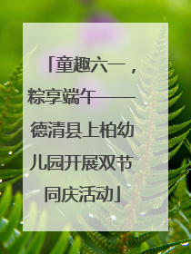 童趣六一，粽享端午——德清县上柏幼儿园开展双节同庆活动