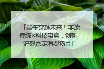 端午穿越未来！非遗传统×科技电竞，创新沪郊嘉定消费场景