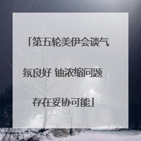 第五轮美伊会谈气氛良好 铀浓缩问题存在妥协可能