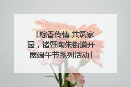 粽香传情 共筑家园，诸暨陶朱街道开展端午节系列活动