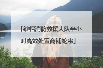 纱帽消防救援大队半小时高效处置商铺蛇患