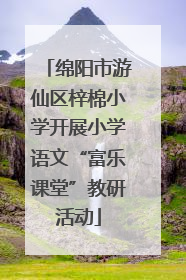 绵阳市游仙区梓棉小学开展小学语文“富乐课堂”教研活动