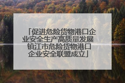促进危险货物港口企业安全生产高质量发展 镇江市危险货物港口企业安全联盟成立