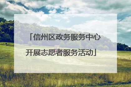 信州区政务服务中心开展志愿者服务活动