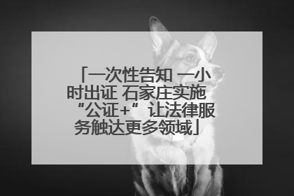 一次性告知 一小时出证 石家庄实施“公证+”让法律服务触达更多领域