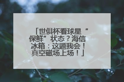 世俱杯看球星“保鲜”状态？海信冰箱：这题我会！真空磁场上场！