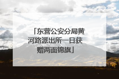 东营公安分局黄河路派出所一日获赠两面锦旗