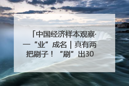 中国经济样本观察·一“业”成名｜真有两把刷子！“刷”出30亿级“颜值经济”
