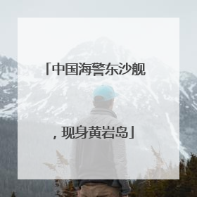 中国海警东沙舰，现身黄岩岛