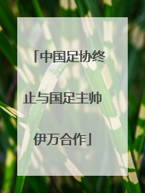 中国足协终止与国足主帅伊万合作