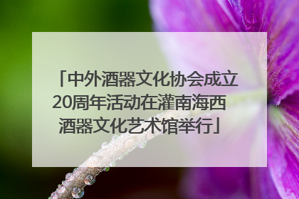 中外酒器文化协会成立20周年活动在灌南海西酒器文化艺术馆举行