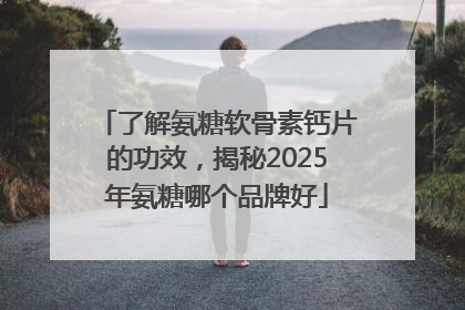 了解氨糖软骨素钙片的功效，揭秘2025年氨糖哪个品牌好
