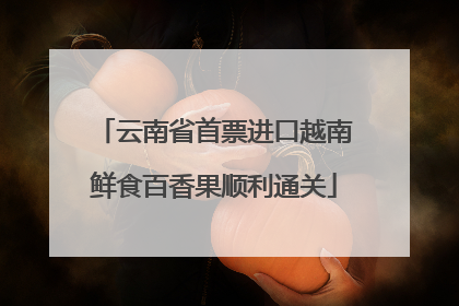 云南省首票进口越南鲜食百香果顺利通关