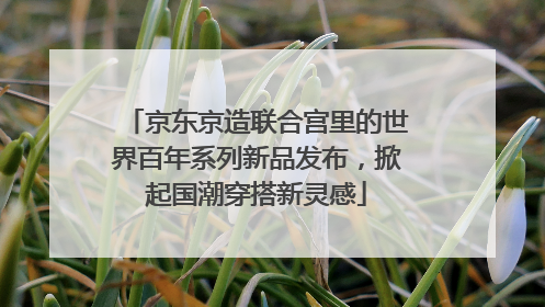 京东京造联合宫里的世界百年系列新品发布，掀起国潮穿搭新灵感