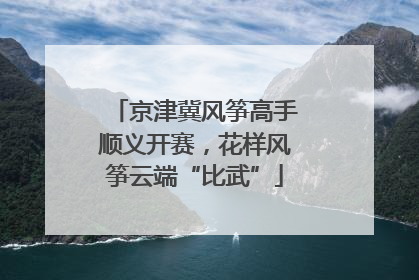 京津冀风筝高手顺义开赛，花样风筝云端“比武”