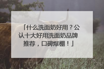 什么洗面奶好用？公认十大好用洗面奶品牌推荐，口碑爆棚！