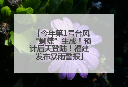 今年第1号台风“蝴蝶”生成！预计后天登陆！福建发布暴雨警报