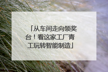 从车间走向领奖台！看这家工厂青工玩转智能制造