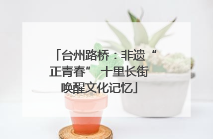 台州路桥：非遗“正青春” 十里长街唤醒文化记忆