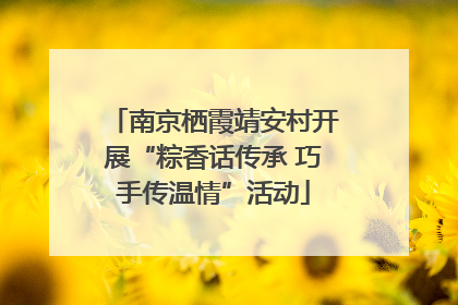 南京栖霞靖安村开展“粽香话传承 巧手传温情”活动