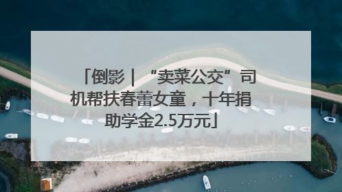 倒影｜“卖菜公交”司机帮扶春蕾女童，十年捐助学金2.5万元