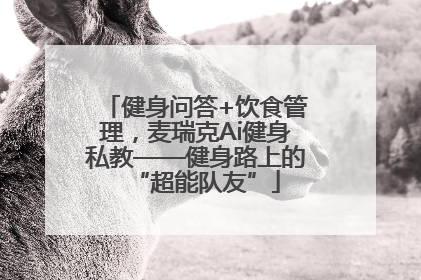 健身问答+饮食管理，麦瑞克Ai健身私教——健身路上的“超能队友”