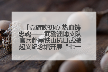 党旗映初心 热血铸忠魂——武警淄博支队官兵赴黑铁山抗日武装起义纪念馆开展“七一”主题党日活动