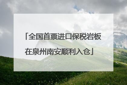 全国首票进口保税岩板在泉州南安顺利入仓