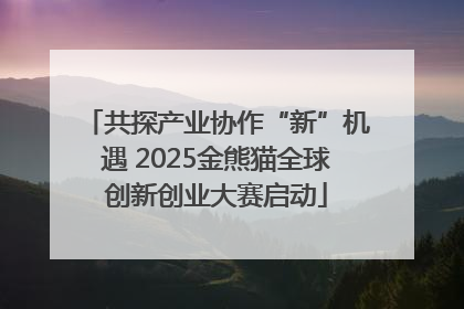 共探产业协作“新”机遇 2025金熊猫全球创新创业大赛启动