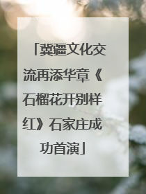 冀疆文化交流再添华章《石榴花开别样红》石家庄成功首演