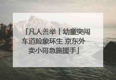 凡人善举丨幼童突闯车道险象环生 京东外卖小哥急施援手